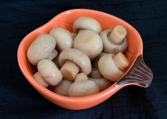 Steamed Whole canned button mushrooms